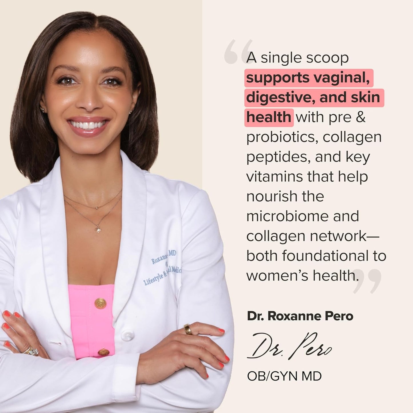 URO Probiotic + Collagen Powder – Vaginal, Skin & Gut Health – 20 Servings