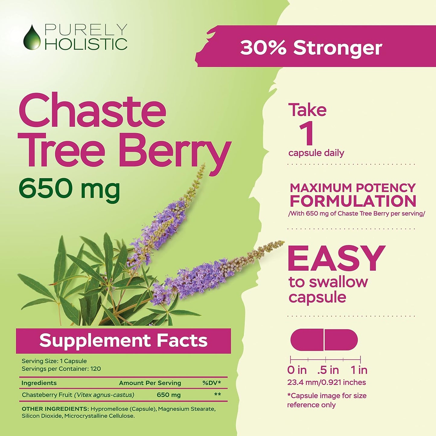Purely Holistic Dim 400mg & Bioperine + Vitex Chaste Berry 650mg Bundle - 270 Vegan Capsules - Made in the USA