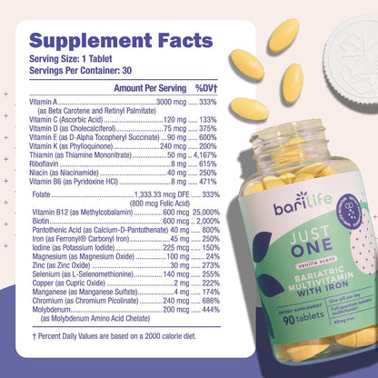 Bari Life Post-Op, Gastric Sleeve, Gastric Bypass Vitamin and Supplement Starter Kit (Fruit Punch)