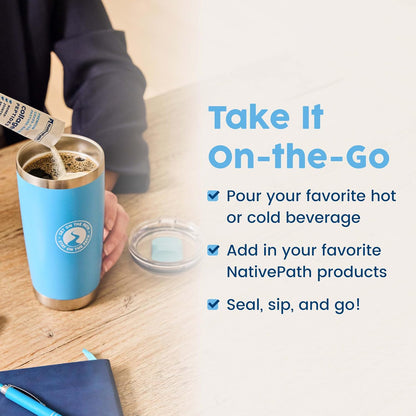 NativePath Light Blue Stainless Steel Tumbler - 20 oz