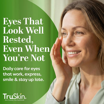 TruSkin Peptide Eye Cream Gel for Dark Circles, 0.5 fl oz | With Hyaluronic Acid to visibly smooth fine lines, hydrate and depuff tired-looking under eyes with a lightweight feel
