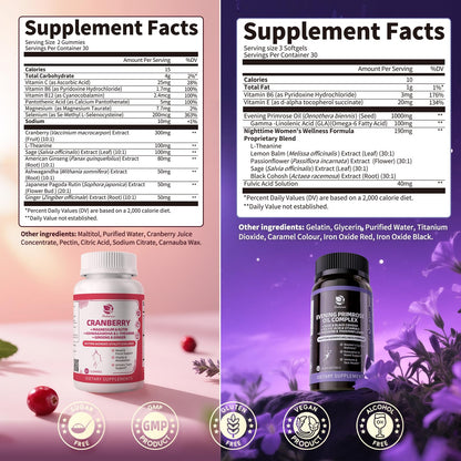 Evening Primrose Oil 1000mg - Hormone Balance for Women & Mood | Primrose Oil Capsules Cold-Pressed w/10% GLA, Essential Fatty Acids, L-Theanine for Mood, Skin & Immune, 90 Softgels