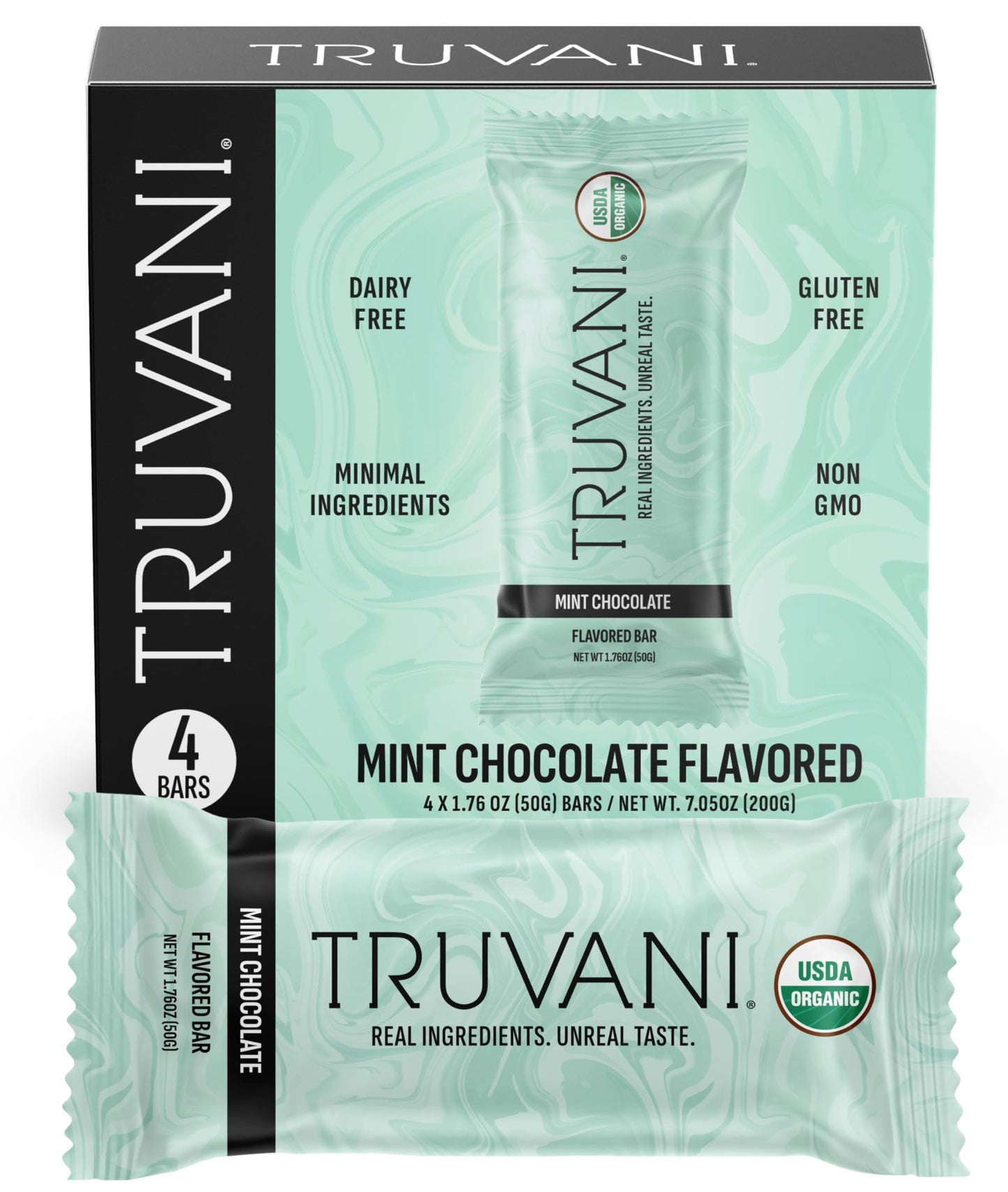 Truvani Plant Based Snack Bars | Variety | 12 Pack | Vegan | 5-8g Protein | USDA Organic and Vegan | Dairy, Soy, and Gluten Free | Individually Wrapped