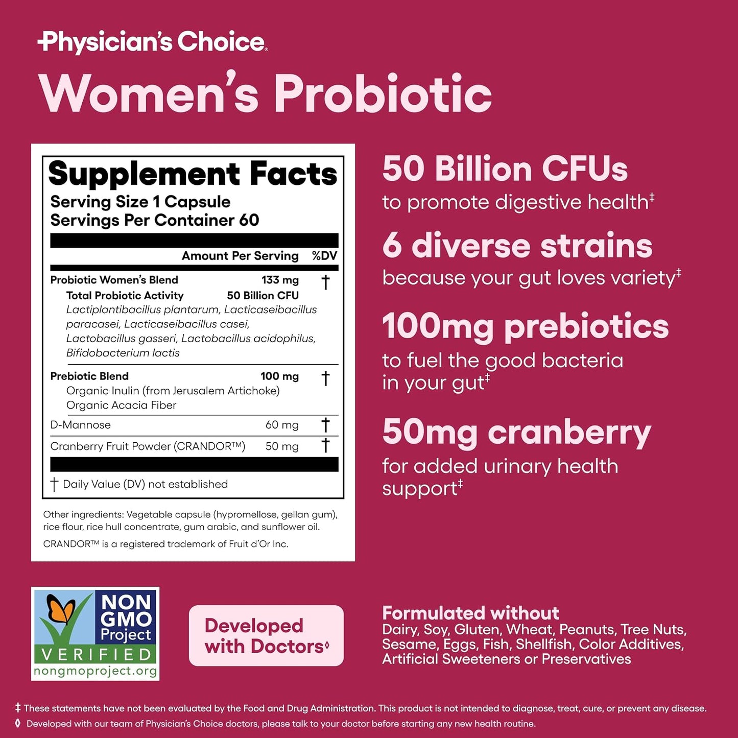 Physician's CHOICE - Women's Digestive Harmony Bundle: Probiotics for Women 60ct + Digestive Enzymes 180ct - Value Pack