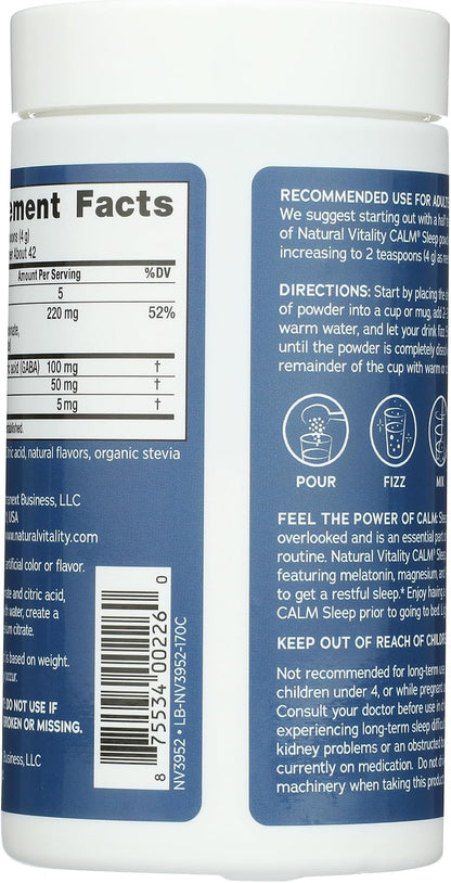 Natural Vitality Natural Calm Specifics CALMFUL SLEEP (Mixed Berry Flavor) 6 ounces