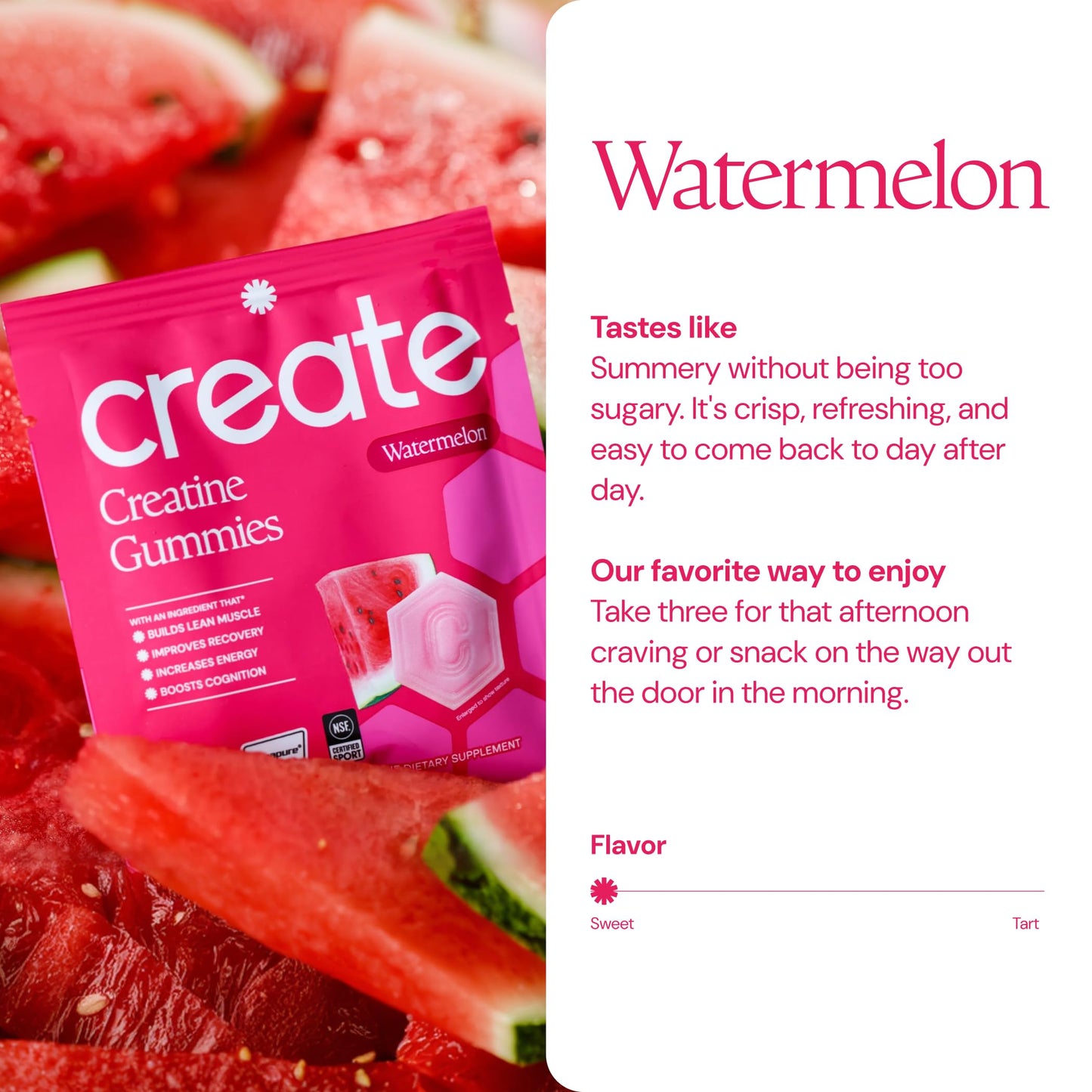 Create Creatine Gummies – Single-Serve Packs – 30ct – Variety Pack | NSF Certified for Sport – Made with Creatine Monohydrate, Vegan & Gluten-Free, Anti-Melting Formula, 3 Gummies per Pack
