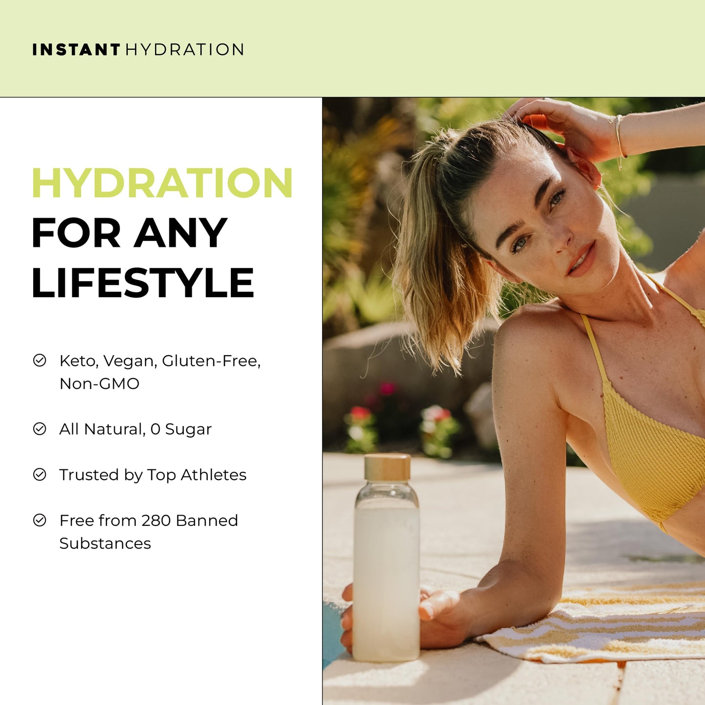 Instant Hydration Electrolytes Powder Packets - Watermelon Electrolyte Drink Mix - Zero Sugar - Keto, Vegan, Gluten-Free, Non-GMO - Boost Recovery, Brain Health, Muscle & Tissue Support- 30 Sticks
