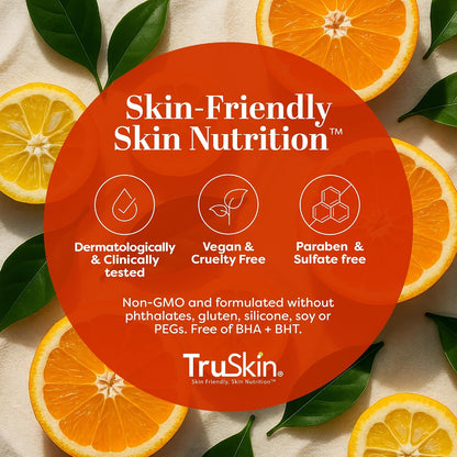 TruSkin Vitamin C Brightening Face Scrub with Yuzu Lemon, 4 fl oz | With Bora Bora white sand to gently exfoliate, smooth skin texture and reveal softer, more radiant-looking skin