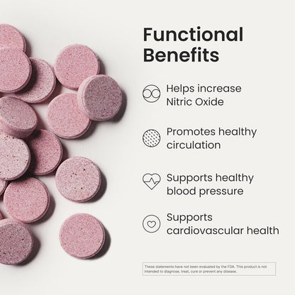 HumanN Neo40 Daily Heart & Blood Circulation Supplements to Boost Nitric Oxide - Supports Blood Pressure - from Maker of SuperBeets -Includes 30 Dissolvable Tablets - Tasty Fruity Flavor