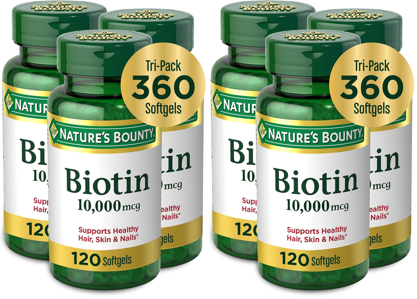 Nature's Bounty Biotin 10,000 mcg, 250 Rapid Release Softgels
