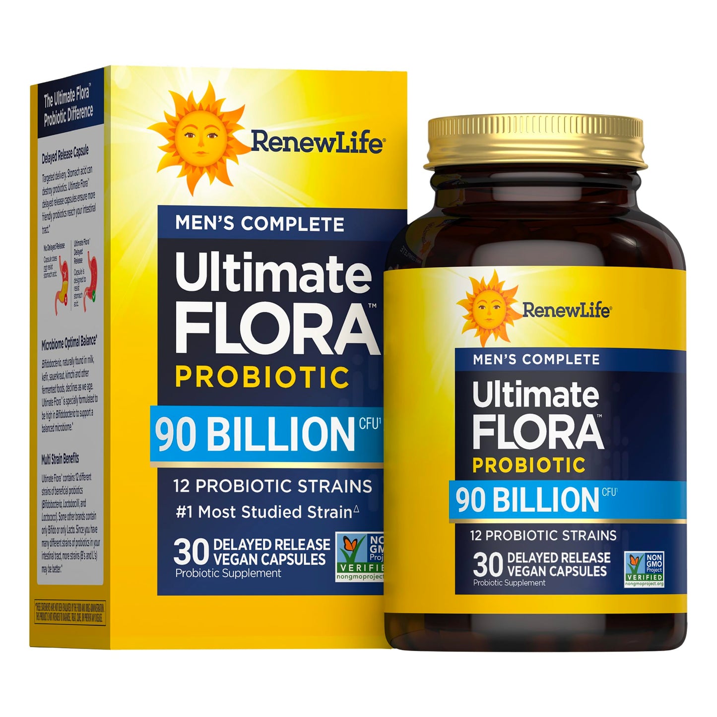 Renew Life Extra Care Digestive Probiotic 50 Billion CFU | 90 Vegetarian Capsules | Supports Digestive, Immune & Respiratory Health | Dairy, Soy and Gluten Free Supplement
