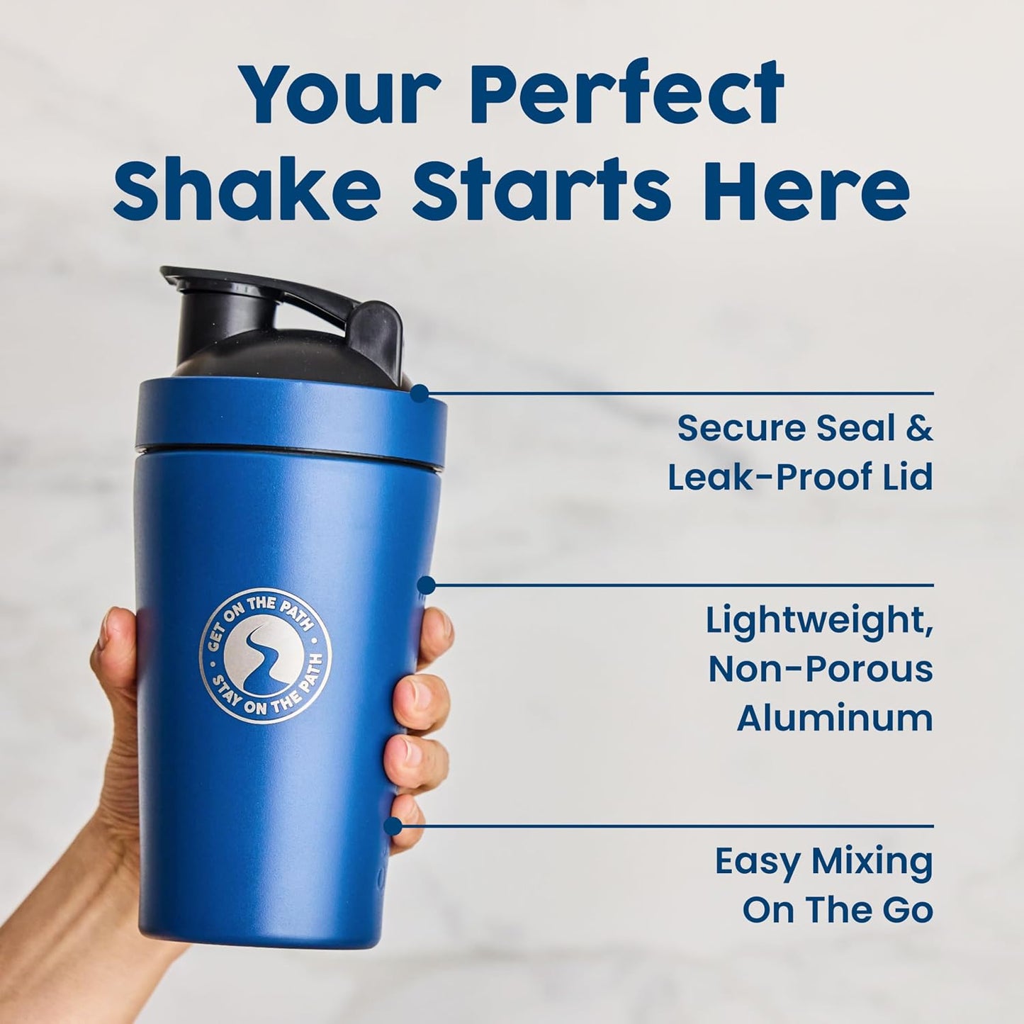 NativePath Dark Blue Aluminum Shaker - 20 oz