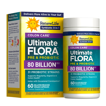 Renew Life Extra Care Digestive Probiotic 50 Billion CFU | 90 Vegetarian Capsules | Supports Digestive, Immune & Respiratory Health | Dairy, Soy and Gluten Free Supplement
