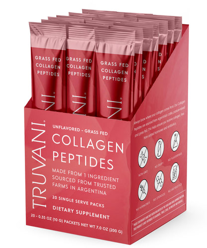 Truvani Hydrolyzed Collagen Peptides | Unflavored | 28 Servings | 20g Grass-Fed Collagen Protein Powder | Promotes Hair, Nail, Skin, and Joint Health | Keto | Gluten & Dairy Free