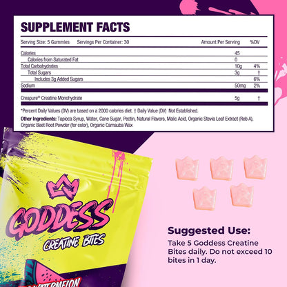 Primal Queen Creatine Gummies, Muscle & Brain, 5g, 150 Gummies | Goddess Line: Low-Sugar, High-Potency Creatine chewables in Wild Watermelon; Faster Recovery, Lean Tone and Everyday Power