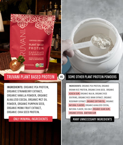 Truvani Organic Plant Based Protein Powder | Vanilla Chai | 10 Servings | Vegan | 20g Pea Protein | Keto | Gluten & Dairy Free | Low Carb | No Added Sugar