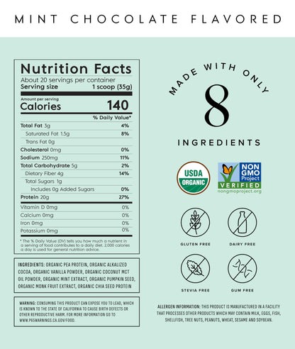 Truvani Organic Plant Based Protein Powder | Vanilla | 18 Servings | Vegan | 20g Pea Protein | Keto | Gluten & Dairy Free | Low Carb | No Added Sugar