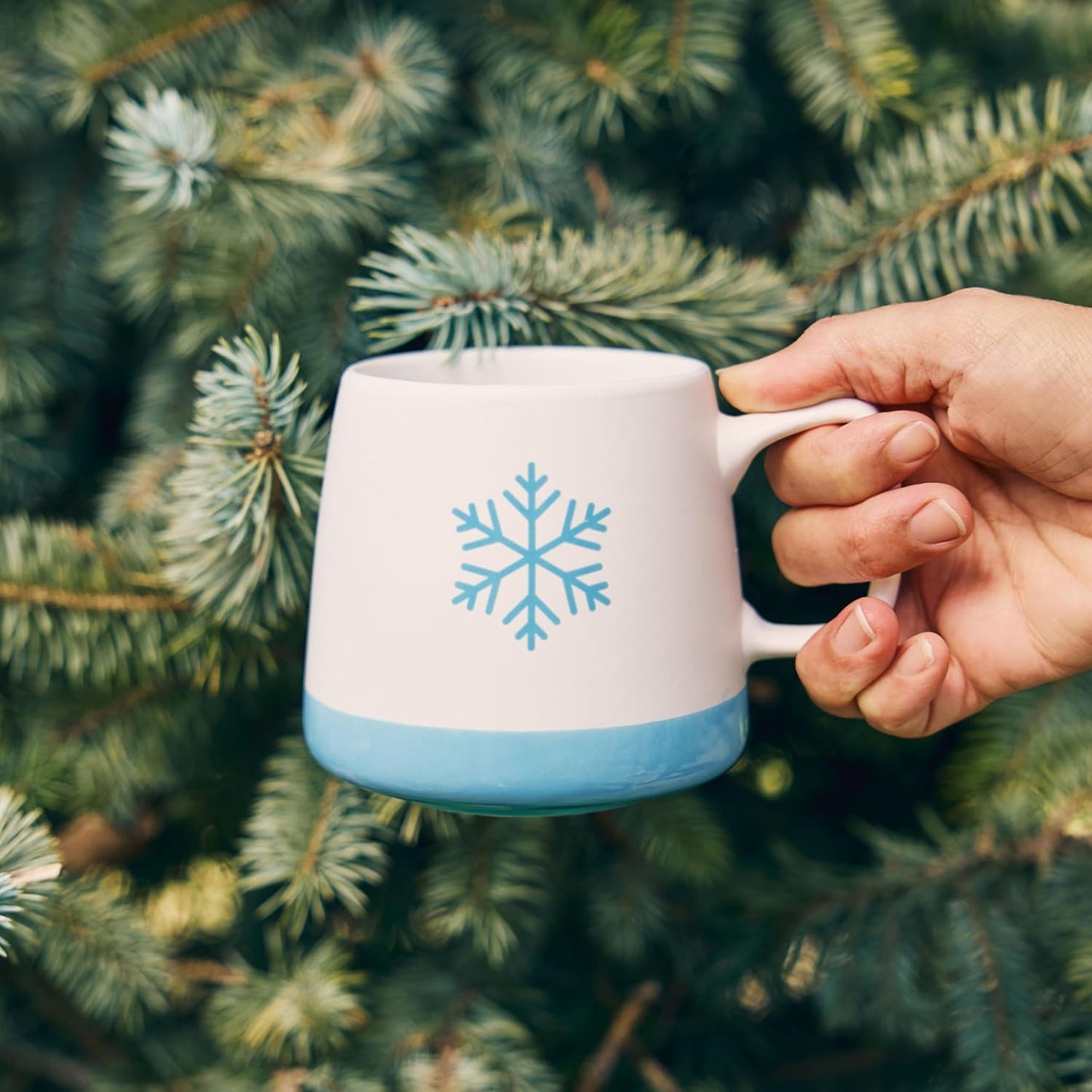 NativePath Ceramic Snowflake Mug - 14 oz