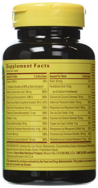 Nature Made Multivitamin for Him, Mens Multivitamins with No Iron, Daily Nutritional Support, Nature Made Multi Mens Vitamins & Minerals, 300 Tablets, 300 Day Supply