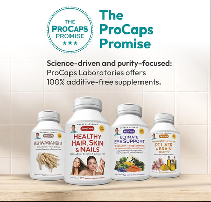 ANDREW LESSMAN ProCaps NAC 500 N-Acetyl Cysteine, 60 Capsules | 500 mg of N-Acetyl Cysteine to support glutathione production, antioxidant defenses and cellular health.