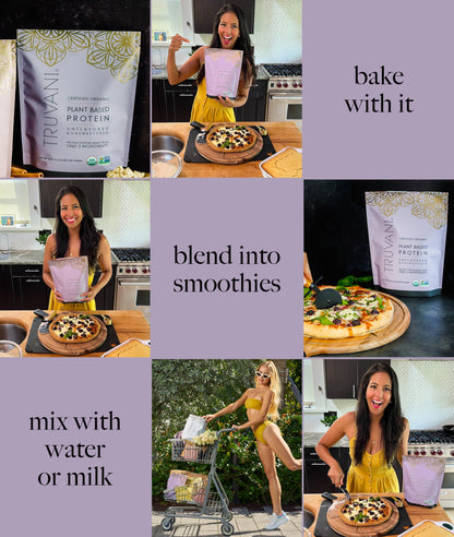 Truvani Organic Plant Based Protein Powder | Vanilla | 1 Serving | Vegan | 20g Pea Protein | Keto | Gluten & Dairy Free | Low Carb | No Added Sugar