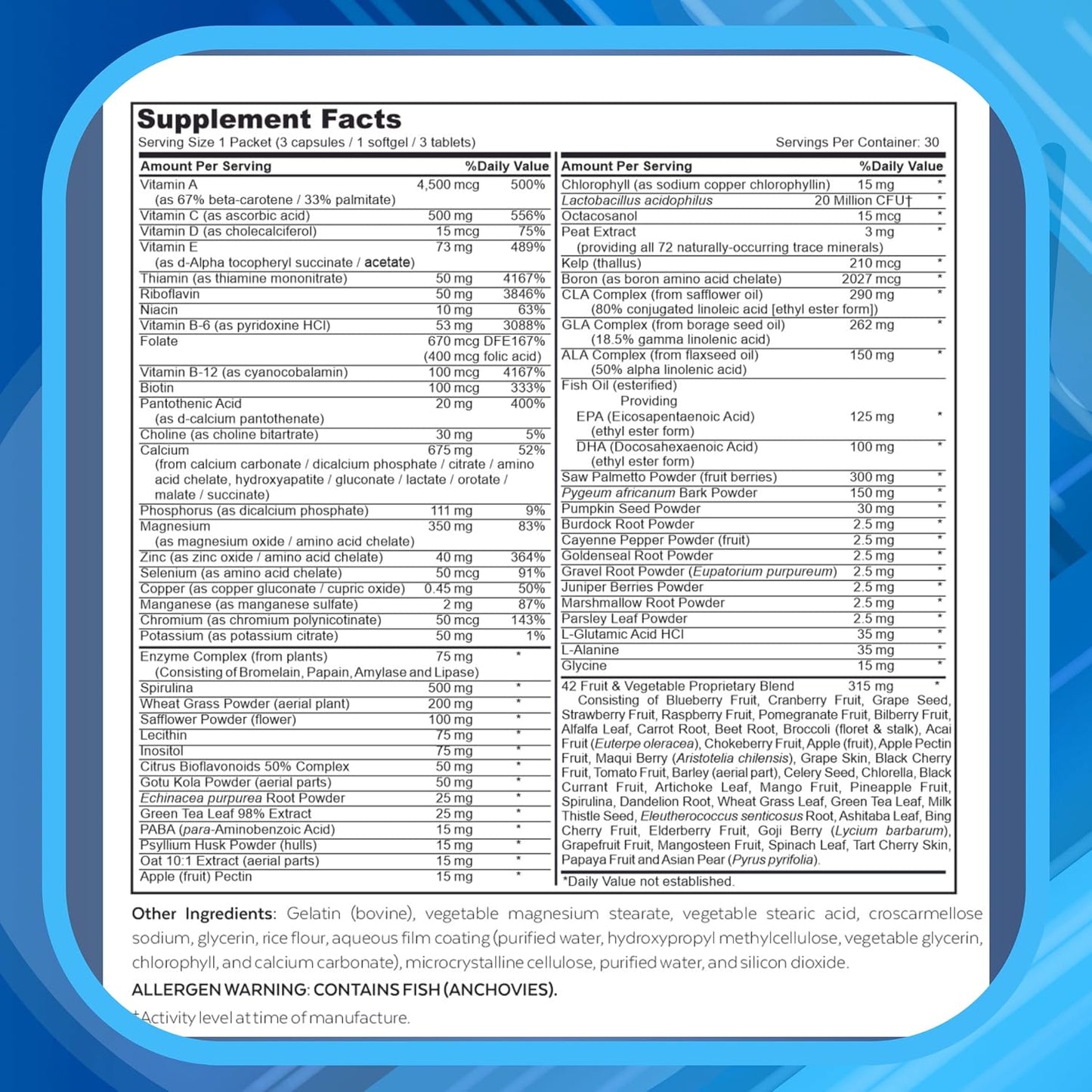 Men’s Daily 7 Essentials Vitamin Pack + Magnesium Bisglycinate Complex | Complete Daily Nutritional Support for Energy, Strength, Metabolism, Immunity, Muscle Function & Overall Wellness