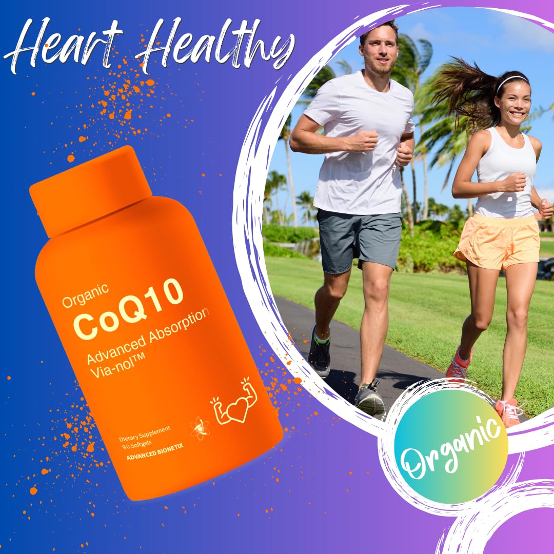 Advanced Bionetix Advanced Absorption 200mg CoQ10 w/Black Pepper Extract. 90 Softgels. Antioxidant Supplement, Heart & Vascular Health, Brain Health, Organic, Gluten Free, Energy Production - PrimeBioHealth - canada supplements