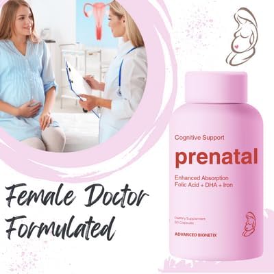 Advanced Bionetix Bio-Available Prenatal Vitamins for Women, Natural Methylated Folate Folic Acid, DHA Omega 3. Multivitamin Pre, During & Post Pregnancy - PrimeBioHealth - canada supplements