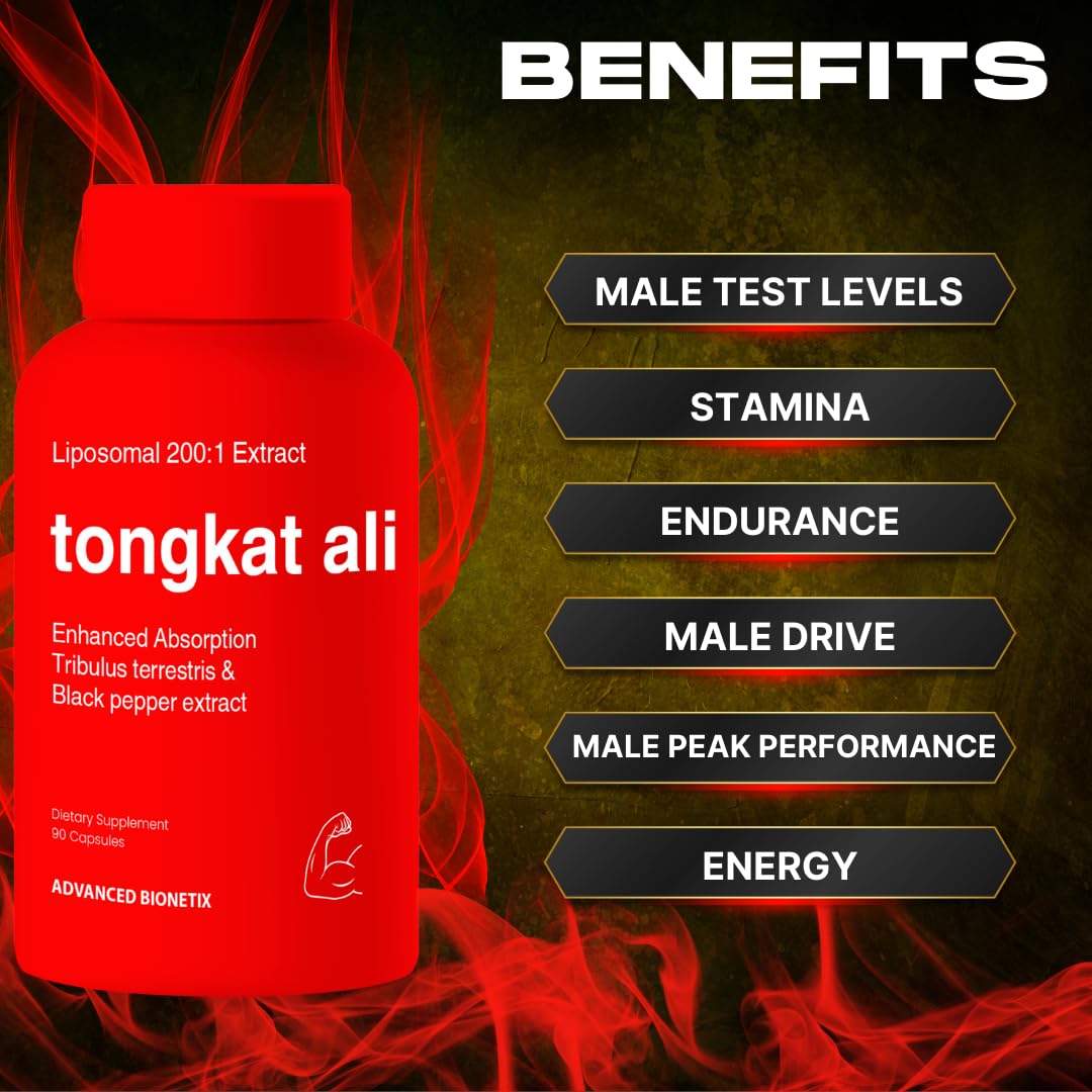 Advanced Bionetix Liposomal Longjack Tongkat Ali Extract Capsules | Powerful Pure Extract | Strength, Drive, Performance & Muscle Mass - PrimeBioHealth - canada supplements