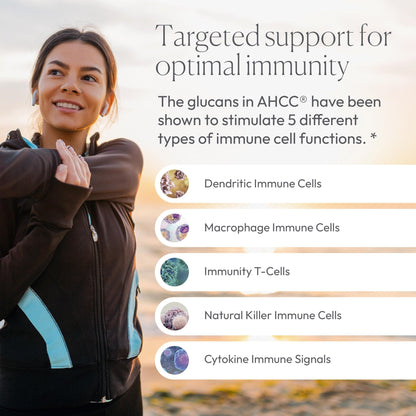 AHCC Supplement - Maximum Strength - Natural Immune Support Extract - Maintains Natural Killer Cell Activity - 20+ Human Research Studies - 60 Veggie Capsules (1 Pack) - PrimeBioHealth - canada supplements