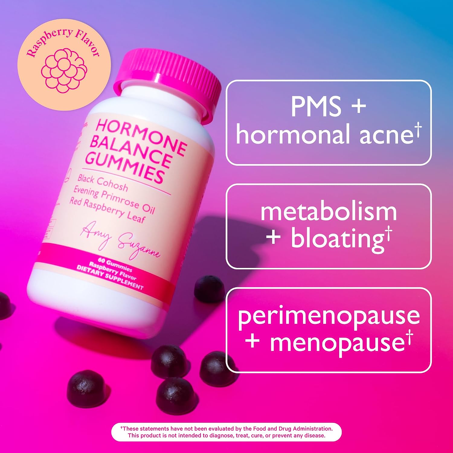 Amy Suzanne Hormone Balance Gummies for Women, 60 Count | Hormone Harmony for Mood, Energy, Occasional Bloat, PMS Comfort, Perimenopause & Menopause Support - PrimeBioHealth - canada supplements