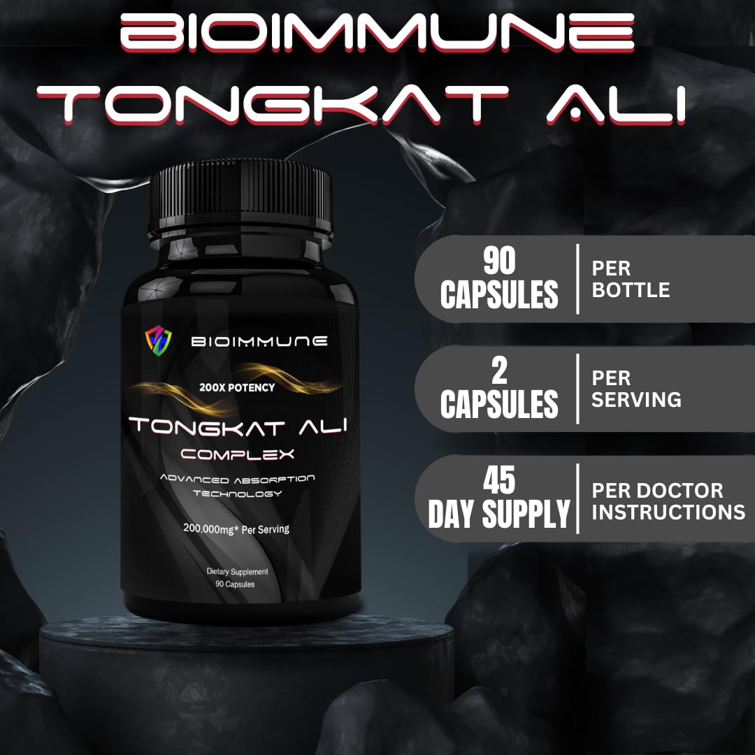 BioImmune Longjack Tongkat Ali Ultra Concentrated Purified Extract Capsules | Strength Muscle Mass, Drive, Performance - PrimeBioHealth - canada supplements