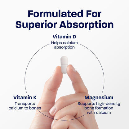 BONE SCIENCE Primeheight Bone & Growth Support with Calcium, Vitamin D3, K2, Magnesium, Zinc - Nutrient-Based Vegan Immune Formula, Non-GMO, 120 Tablets - PrimeBioHealth - canada supplements