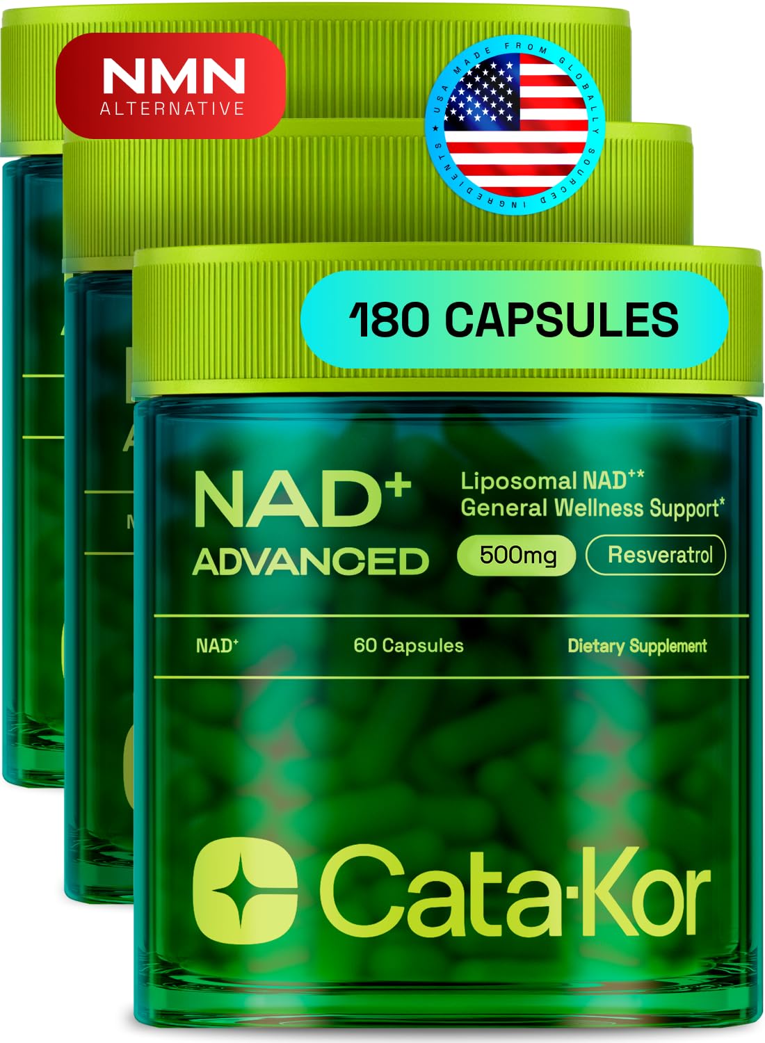 Cata-Kor Liposomal NAD+ Supplement with Resveratrol – Advanced NAD Resveratrol - PrimeBioHealth - canada supplements