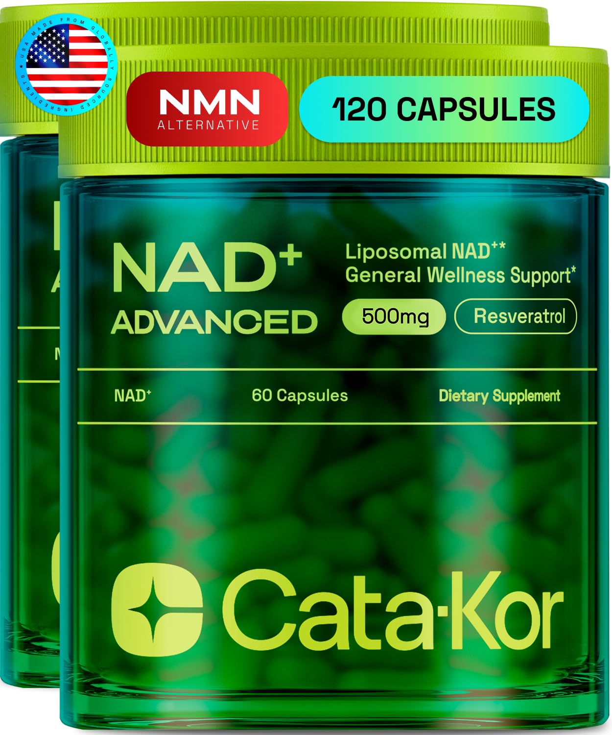 Cata-Kor Liposomal NAD+ Supplement with Resveratrol – Advanced NAD Resveratrol - PrimeBioHealth - canada supplements