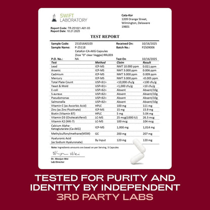 Cata-Kor NAD+ Supplement & Ca-AKG Complex - Liposomal NAD+ Supplement with Resveratrol (60 Capsules) & Ca-AKG, MSM, Hyaluronic Acid & Biotin Beauty Complex (90 Capsules) - PrimeBioHealth - canada supplements