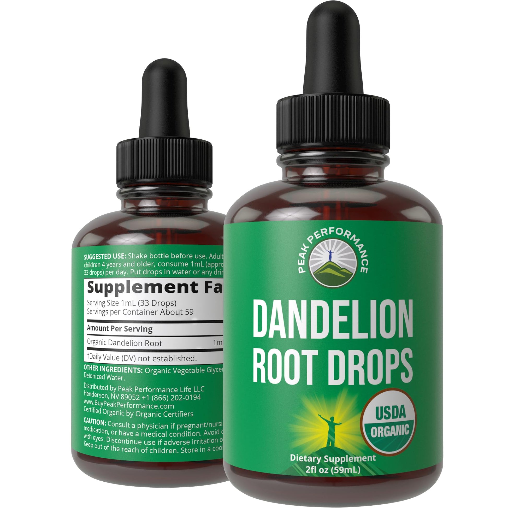 Dandelion Root Extract. USDA Organic Vegan Herbal Liquid Tincture Dandelions Supplement for Women and Men. Leaf Tonic for Immune, Liver, Gut Health. Zero Sugar, Gluten Free Supplements Not Capsules - PrimeBioHealth - canada supplements