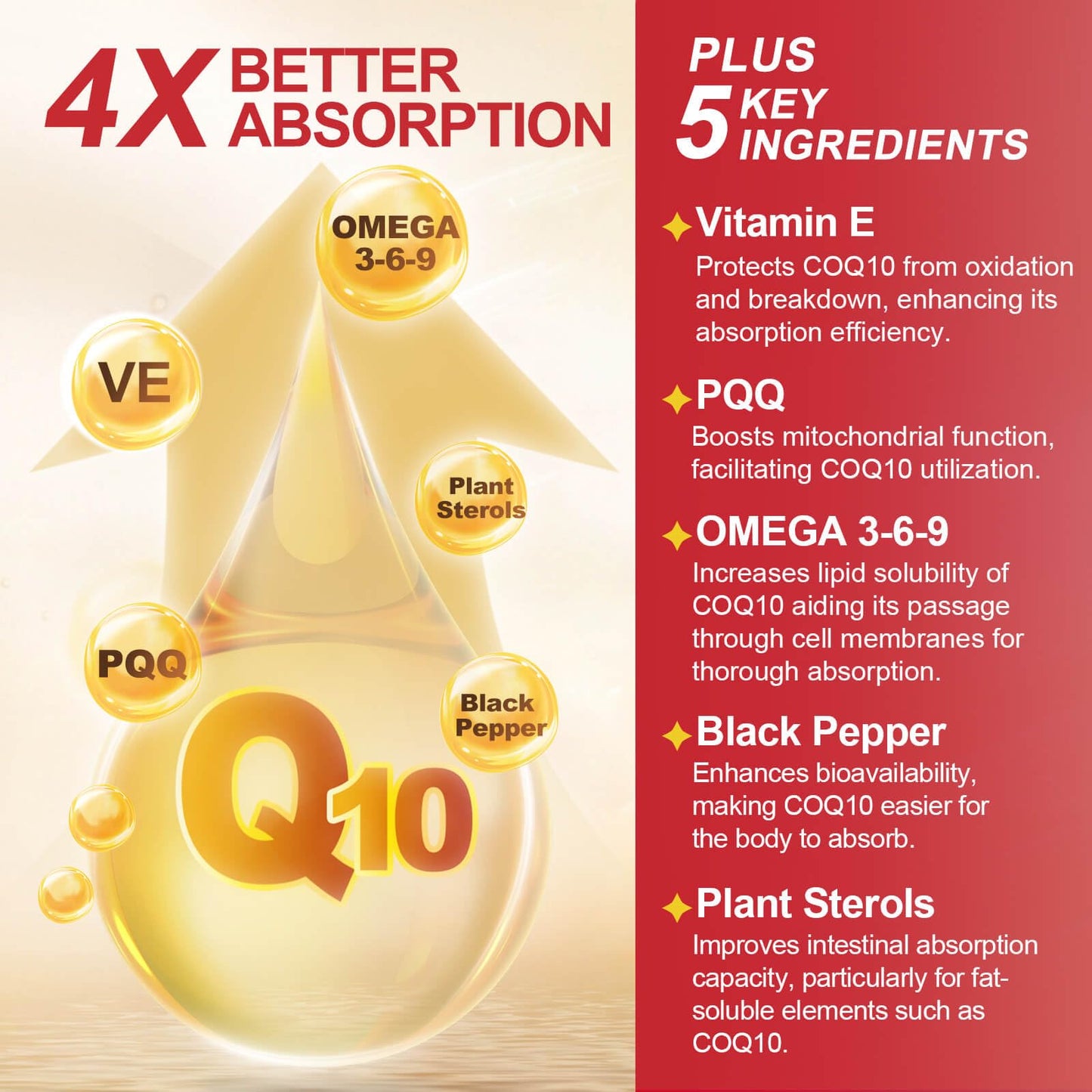 DRFOSTER CoQ10 400mg Softgels - High Absorption Coenzyme Q10 with PQQ, Omega 3-6-9, Plant Sterols & Vitamin E, MCT & Black Pepper - Heart, Brain & Energy Support - Gluten-Free, 120 Days Supply - PrimeBioHealth - canada supplements