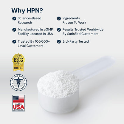 HPN C2 Creatine Monohydrate for Performance, Recovery, Strength, Working Out, Vegan, Non-GMO, Dairy and Soy Free, Independently Tested, Ultrapure Premium Creapure (100 Servings) - PrimeBioHealth - canada supplements