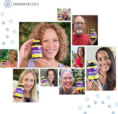 InnovixLabs Choline & Multi Probiotic Bundle Choline Bitartrate 550mg (100 Capsules) Multi Strain Probiotics (60 Capsules). Supports Memory, Mood, Brain Health & Boost Cognitive.* - PrimeBioHealth - canada supplements