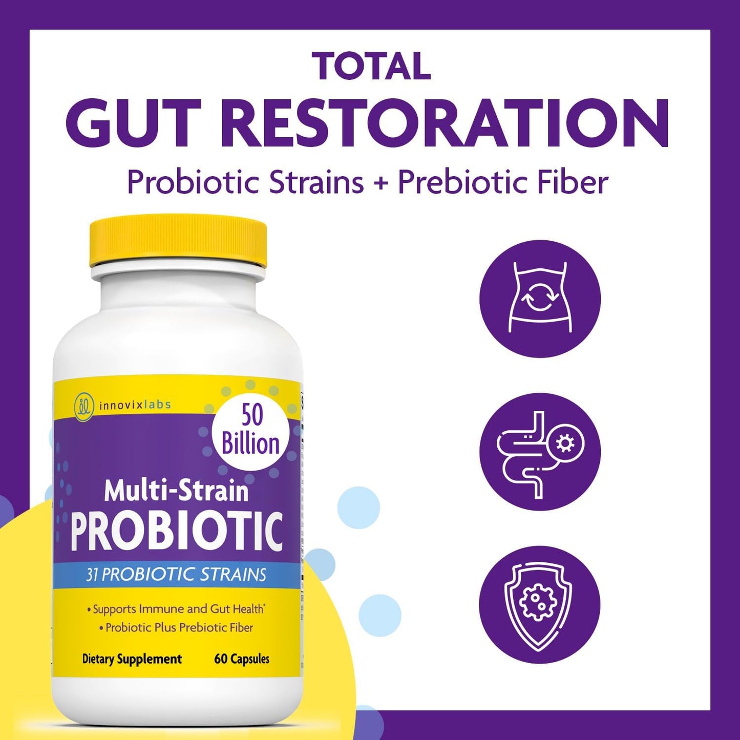 InnovixLabs Multi Probiotic & Curcumin Bundle Multi-Strain Probiotic (60 Time-Release Capsules) Turmeric Curcumin (100 Time-Release Tablets). Supports Gut and Immune Health. * - PrimeBioHealth - canada supplements
