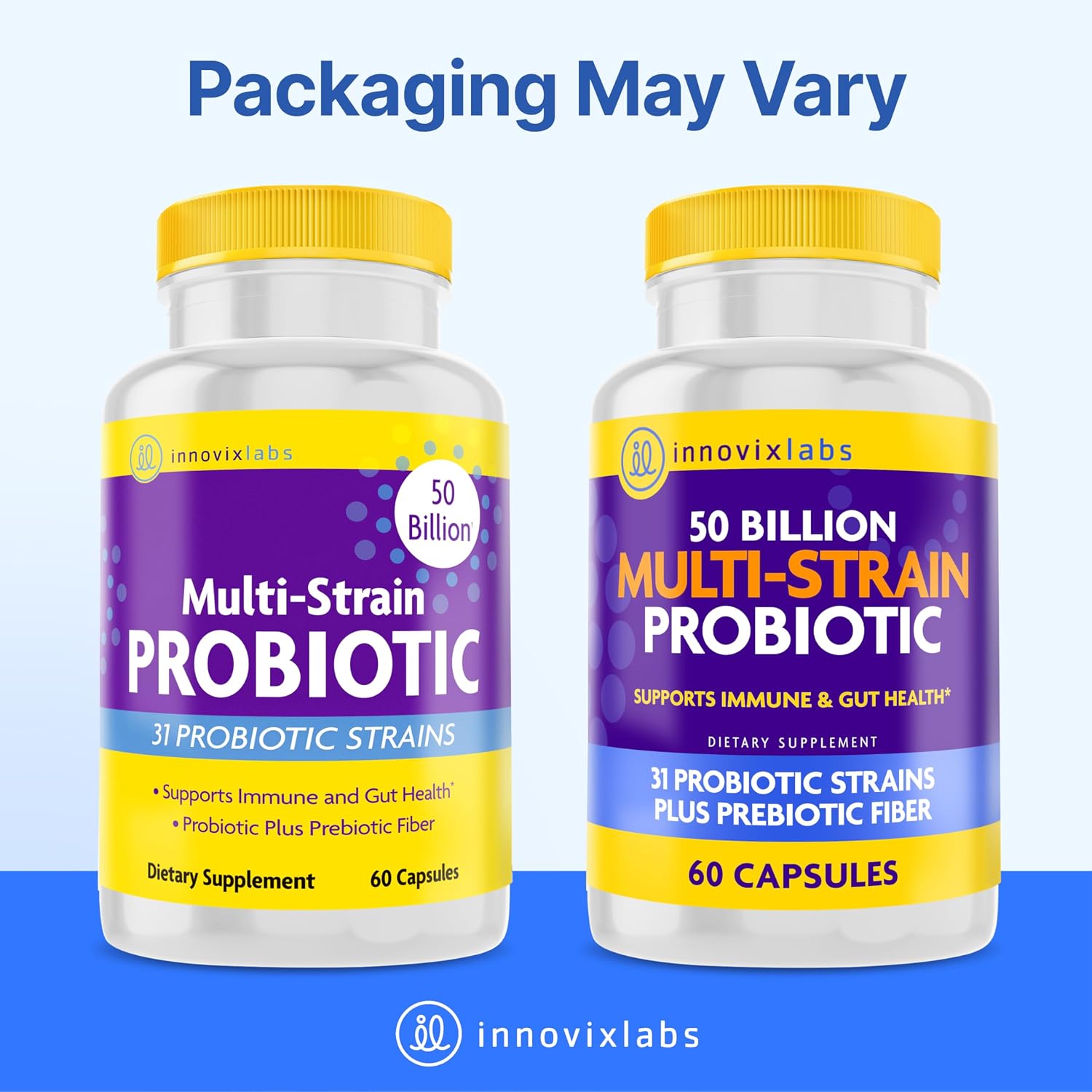 InnovixLabs Multi Strain Probiotics for Women & Men, 50 Billion CFU, 31 Probiotic Strains + Prebiotic Fiber, Helps Supports Immune & Gut Health, Non-GMO Probiotics for Digestive Health, 60-Day Supply - PrimeBioHealth - canada supplements