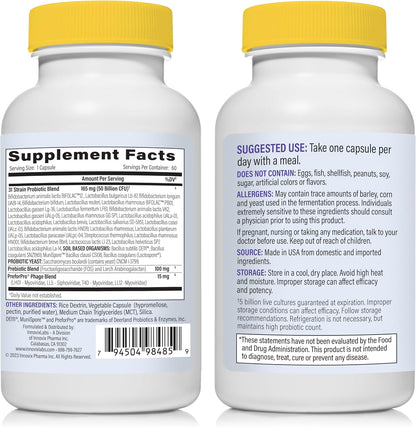 InnovixLabs Probiotic & Magnesium Bundle Multi-Strain Probiotic (60 Time-Release Capsules) Advanced Magnesium (150 Time-Release Capsules). Helps Support Immune and Gut Health. * - PrimeBioHealth - canada supplements