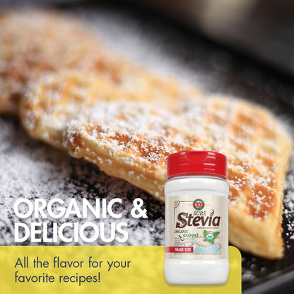 KAL Sure Stevia Extract Powder, Low Carb, Plant Based Stevia Sweetener, Great Taste, Zero Calories, Zero Sugar, Low Glycemic & Perfect for a Keto Diet, 60-Day Guarantee, Approx. 1820 Servings, 3.5oz - PrimeBioHealth - canada supplements