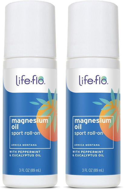 LIFE-FLO Magnesium Oil for Feet and Body - Topical Magnesium Spray Soothes Muscles, Joints When Massaged Into the Skin - Doubles as a Deodorant Spray or Bath Oil, Hypoallergenic, 8 Fl Oz - PrimeBioHealth - canada supplements