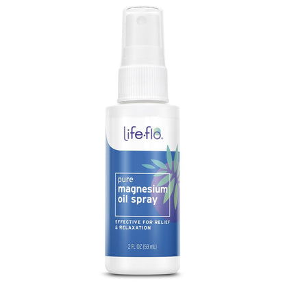 LIFE-FLO Magnesium Oil for Feet and Body - Topical Magnesium Spray Soothes Muscles, Joints When Massaged Into the Skin - Doubles as a Deodorant Spray or Bath Oil, Hypoallergenic, 8 Fl Oz - PrimeBioHealth - canada supplements