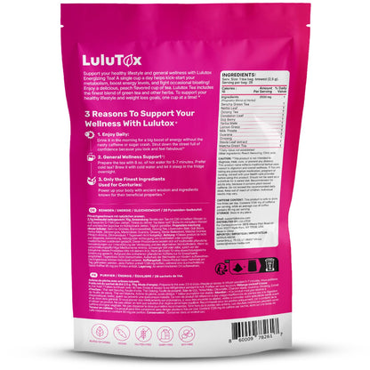 Lulutox Herbal Tea Bundle – Chamomile Lavender Herbal Tea (28 Tea Bags) & Peach Herbal Tea (84 Servings) – Caffeine-Free Herbal Tea Variety Pack - PrimeBioHealth - canada supplements