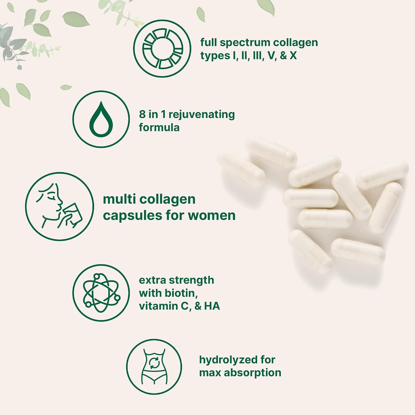 Micro Ingredients 8-in-1 Multi Collagen Capsules & L-Theanine 200mg with Magnesium Glycinate Softgels | Grass-Fed Collagen Peptides | Amino Acid & Mineral Complex Bundle 2 Pack - PrimeBioHealth - canada supplements
