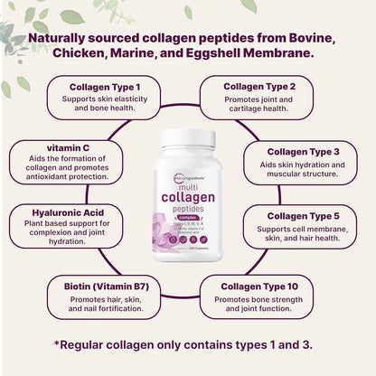 Micro Ingredients 8-in-1 Multi Collagen Pills & Mega Probiotics 200 Billion CFU Veggie Capsules | 2 Pack Bundle | Hydrolyzed Peptides + Hyaluronic Acid & Vitamin C | 40 Strains + Inulin & Bromelain - PrimeBioHealth - canada supplements