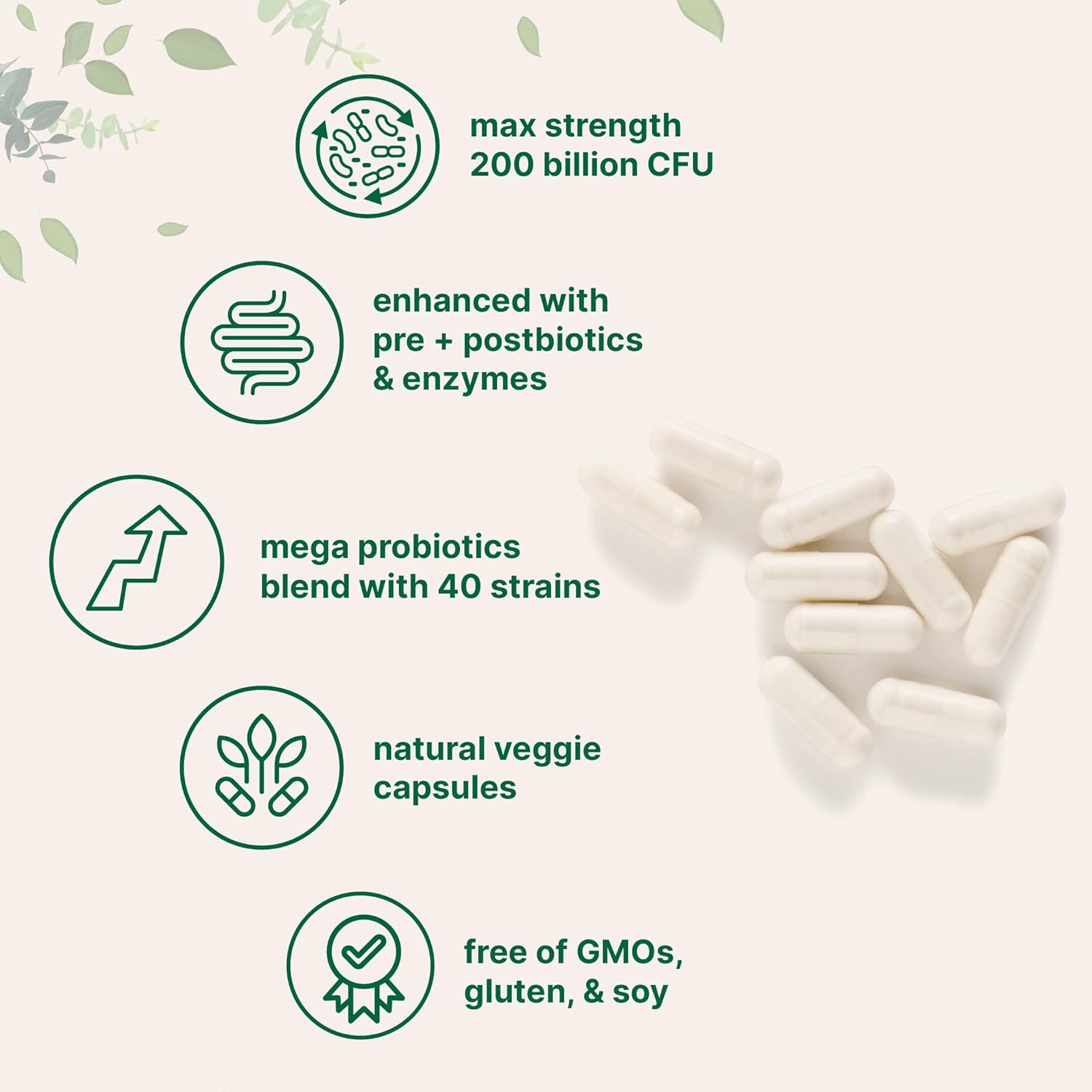 Micro Ingredients 8-in-1 Multi Collagen Pills & Mega Probiotics 200 Billion CFU Veggie Capsules | 2 Pack Bundle | Hydrolyzed Peptides + Hyaluronic Acid & Vitamin C | 40 Strains + Inulin & Bromelain - PrimeBioHealth - canada supplements